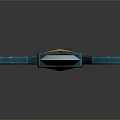 Fantasy Sword With Blue White Blade Geometric Patterns And Decorative Hilt