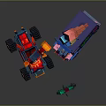 Hyundai Homemade Armed Vehicle Modified Vehicle Modified Chariot 3d model