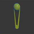 Modern White Kitchen Utensil With Sleek Design Spherical Head And Double Handle
