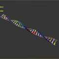 Medical Device 3D DNA Double Helix Molecular Structure Model for Research Analysis 3d model