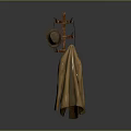 Wooden Coat Rack With Hanging Hat And Soft Blanket For Home Organization