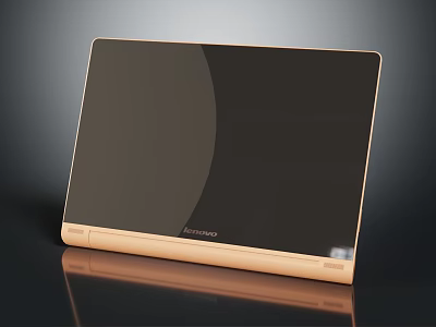 SKYWORTH Modern Display With Golden Frame And Black Screen Slim Design 3d model