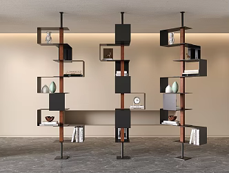 Modern Storage Rack Decorative Shelf Bookshelf 3d model