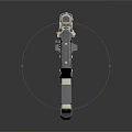 Modern Tactical Rifle With Dual Optical Scopes Gray White Finish Ergonomic Grip