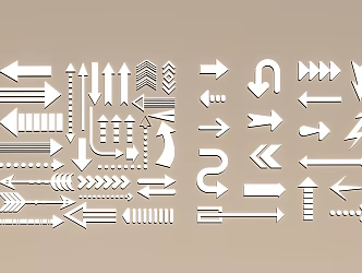 Arrow icon 3d model