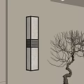 Modern Wall Lamp With Soft Lighting And Decorative Bare Tree Branch 3d model