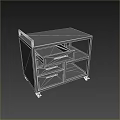 Durable Stainless Steel Kitchen Cart With Drawers Shelves And Wheels