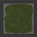 Lush Green Vegetation Coverage In Irregular Shaped Natural Plant Area With Grassy Surface