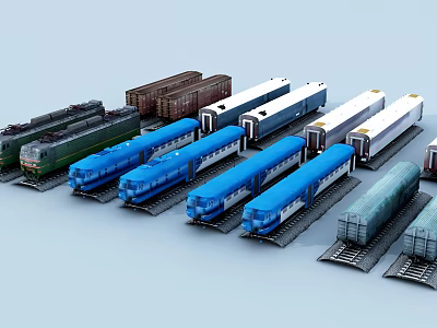 Modern Train 3d model