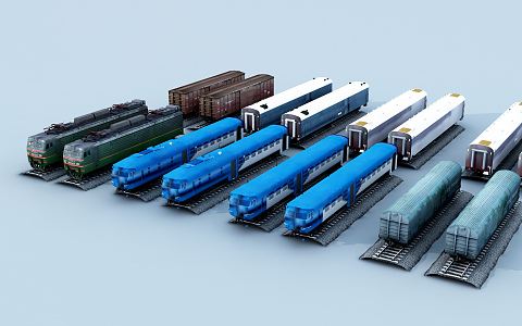 Modern Train 3d model