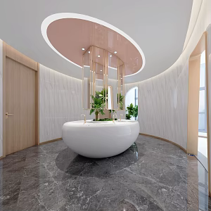 Light luxury toilet washbasin 3d model