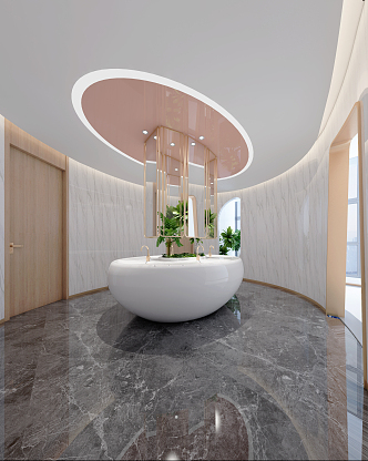 Light luxury toilet washbasin 3d model