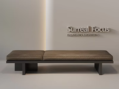 Modern Shoe Bench With Comfortable Cushioned Seat And Sleek Wooden Frame 3d model
