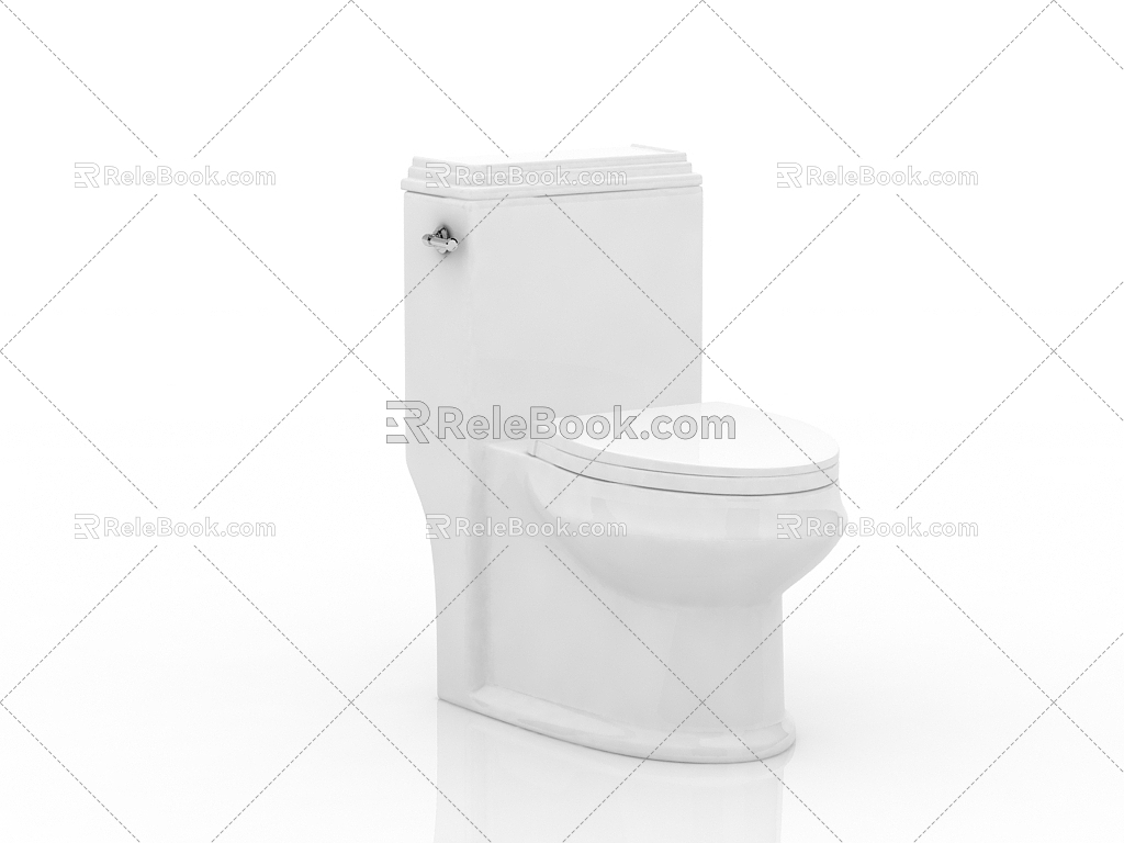 Modern toilet seat 3d model