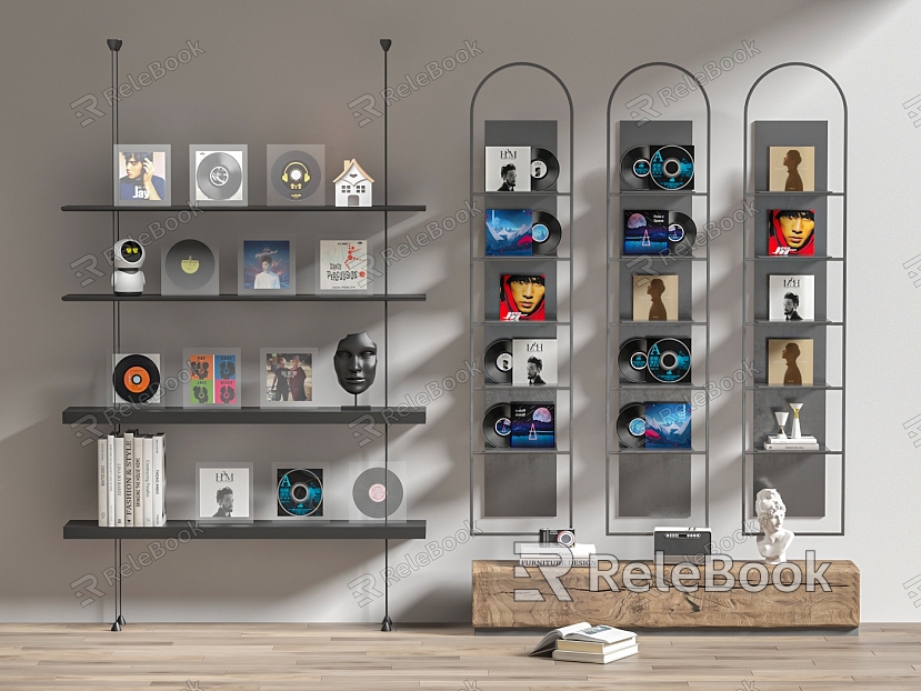 Modern Record Shelf model