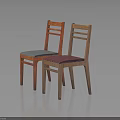 Stylish Wooden Chairs With Backrests And Upholstered Seats In Different Colors