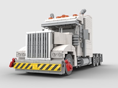 Lego toy building blocks truck head 3d model