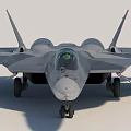 Modern Stealth Fighter Jet Front View With Cockpit Landing Gear And Sleek Fuselage Design