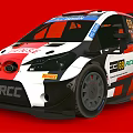 Red White Black High Performance Racing Car With RCC EC 69 Race Design Logos