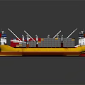 Colorful Variety Of Cargo Ships Displayed Together