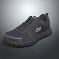 Grey Athletic Sports Shoes With Lace Up Design Mesh Upper And Rubber Sole