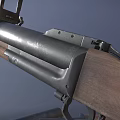 Classic Vintage Rifle Featuring Detailed Metal Barrel And Wooden Stock Design