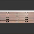 Brown Wooden Chest of Drawers with Multiple Drawers and Metal Handles