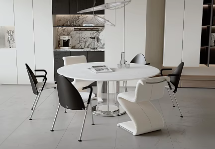 Dining table and chair combination 3d model