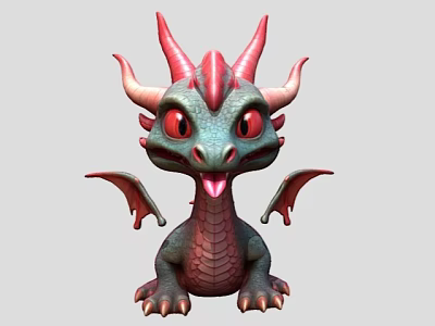 dragon cartoon dragon 3d model