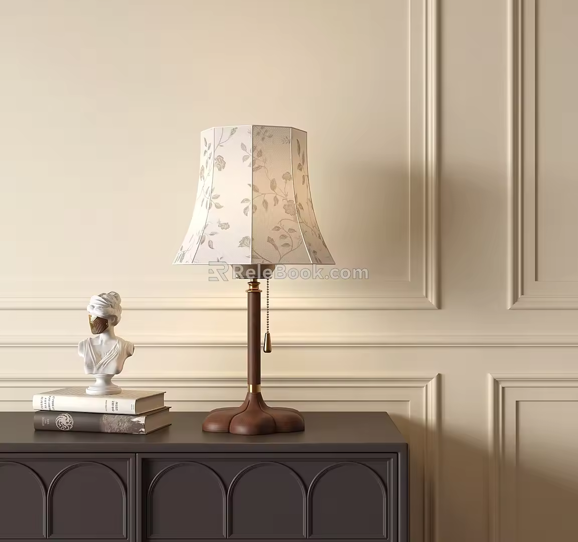 French Retro Table Lamp 3d model