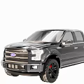 Gray Ford Pickup Truck With Black Wheels And Red Brake Calipers