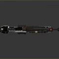 Futuristic Sci Fi Weapon With White Black Red Color And Modern Design