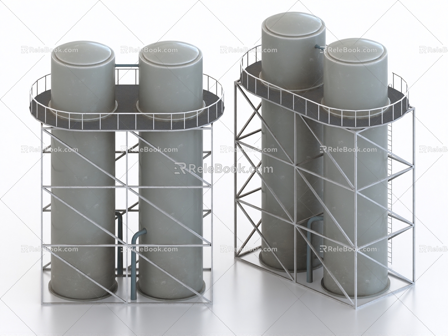 Water Tower Material Storage Silo Barrel Water Storage Tank Water Storage Tank Water Tank 3d model