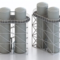 Water Tower Material Storage Silo Barrel Water Storage Tank Water Storage Tank Water Tank 3d model