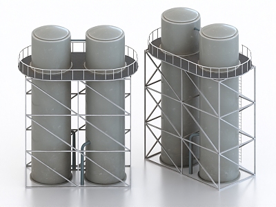 Water Tower Material Storage Silo Barrel Water Storage Tank Water Storage Tank Water Tank 3d model