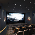 Modern Cinema Cinema Screening Hall 3d model