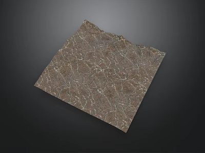 Brown Square Ground Cover With Durable Natural Cracked Stone Tile Texture Design 3d model
