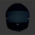 High Quality Dark Blue Modern Helmet With Green Visor And Sleek Design 3d model