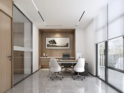 modern office general manager office 3d model