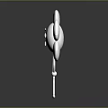 White Anthropomorphic Flower With Frowning Face Arms Legs And Hands On Hips Standing Dark Background