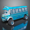 School Bus Old School Bus Small Bus Small Bus Small Van Unmanned Bus School Bus 3d model