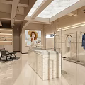 Modern Clothing Store Interior Featuring Hanging Clothes Mannequin Bright Lighting And Light Walls
