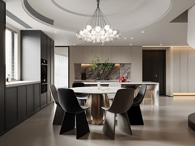 Modern Living Room Dining Room model