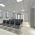 Modern Service Hall Interior With Security Gate Lockers Waiting Chairs And Information