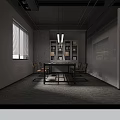 Modern Public Office Space Interior Design With Conference Table Chairs Bookshelves And Windows