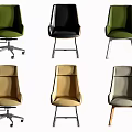 Modern Office Chairs With Green Black Beige Grey Colors Swivel Fixed Bases Upholstered Design