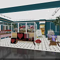 Warm Floral Boutique Interior With Flower Bouquets Heart Decor And Green Plants