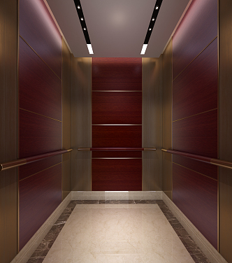 Modern elevator car 3d model