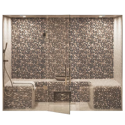 Modern Jewelry Ornaments Combination Turkish Bath Finland Shower Leisure Turkey 3d model