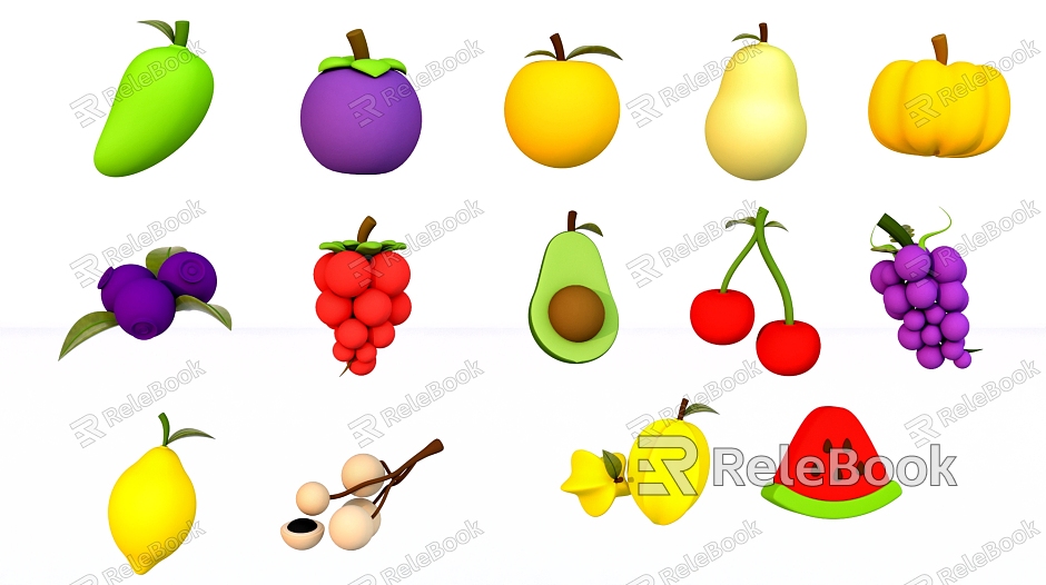 Cartoon fruit model